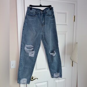 Women’s Ripped Straight Leg Jeans